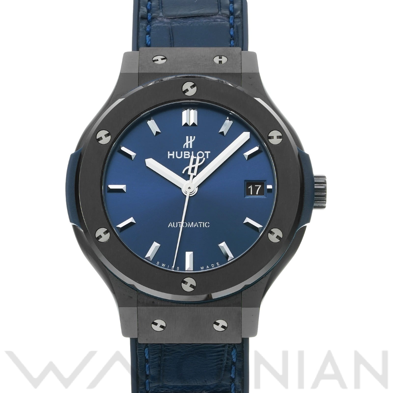 クラシックフュージョン セラミック ブルー 565.CM.7170.LR ブルー ウブロ HUBLOT ユニセックス 【中古】