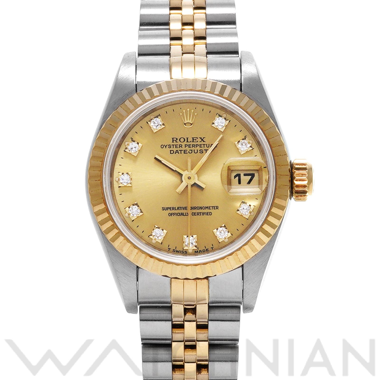 デイトジャスト 69173G S番(1994年頃製造) シャンパン/ダイヤモンド ロレックス ROLEX レディース 【中古】