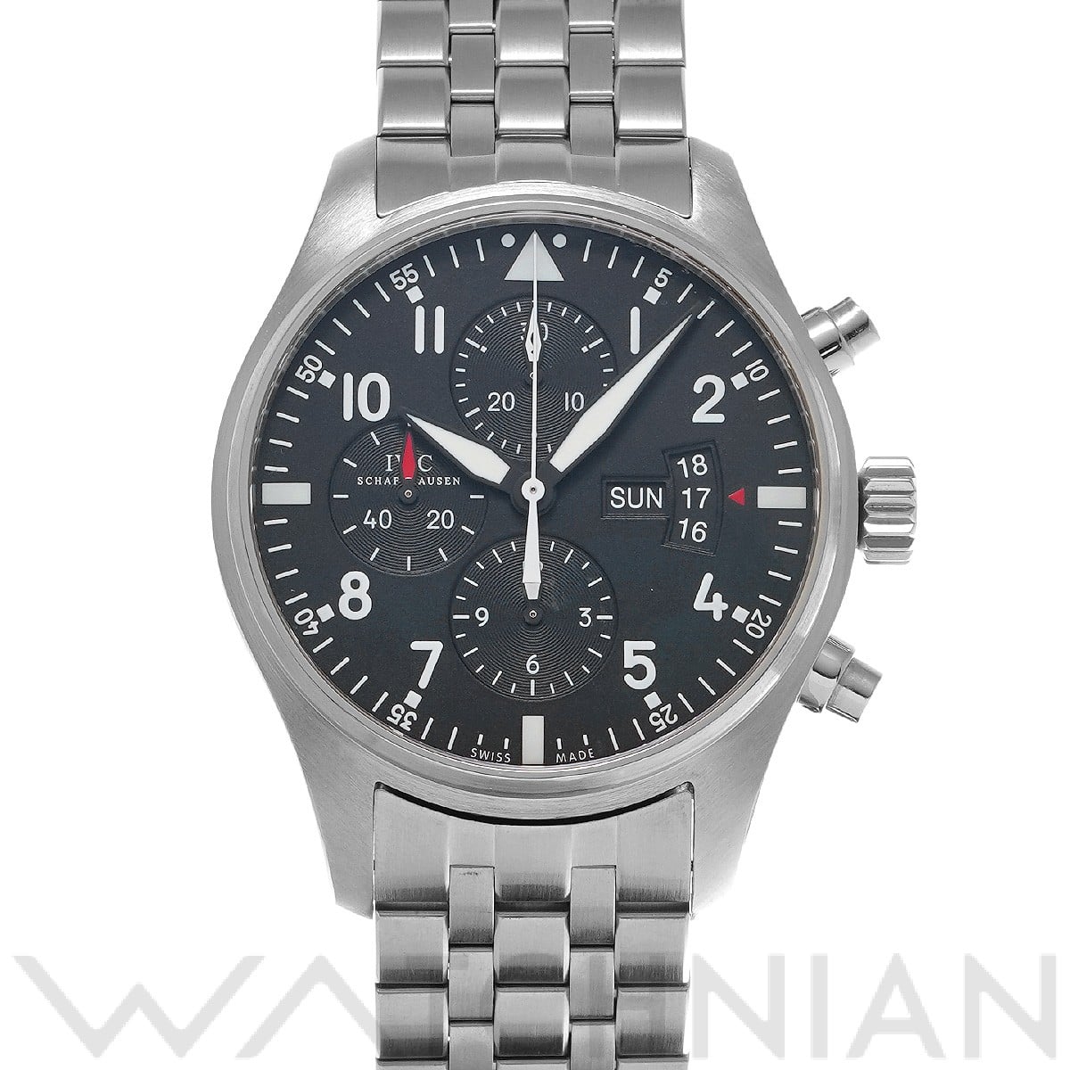 IWC パイロットウォッチ クロノグラフ IW377704 ブラック メンズ 時計 【中古】【wristwatch】
