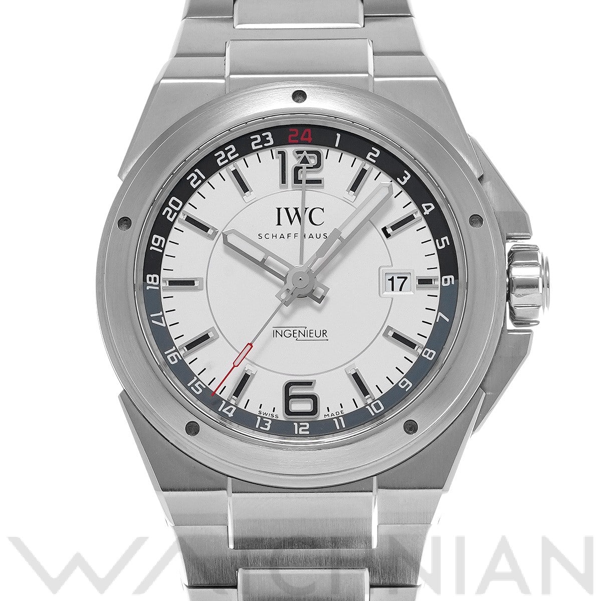 IWC インヂュニア デュアルタイム IW324404 ホワイト メンズ 時計 【中古】【wristwatch】