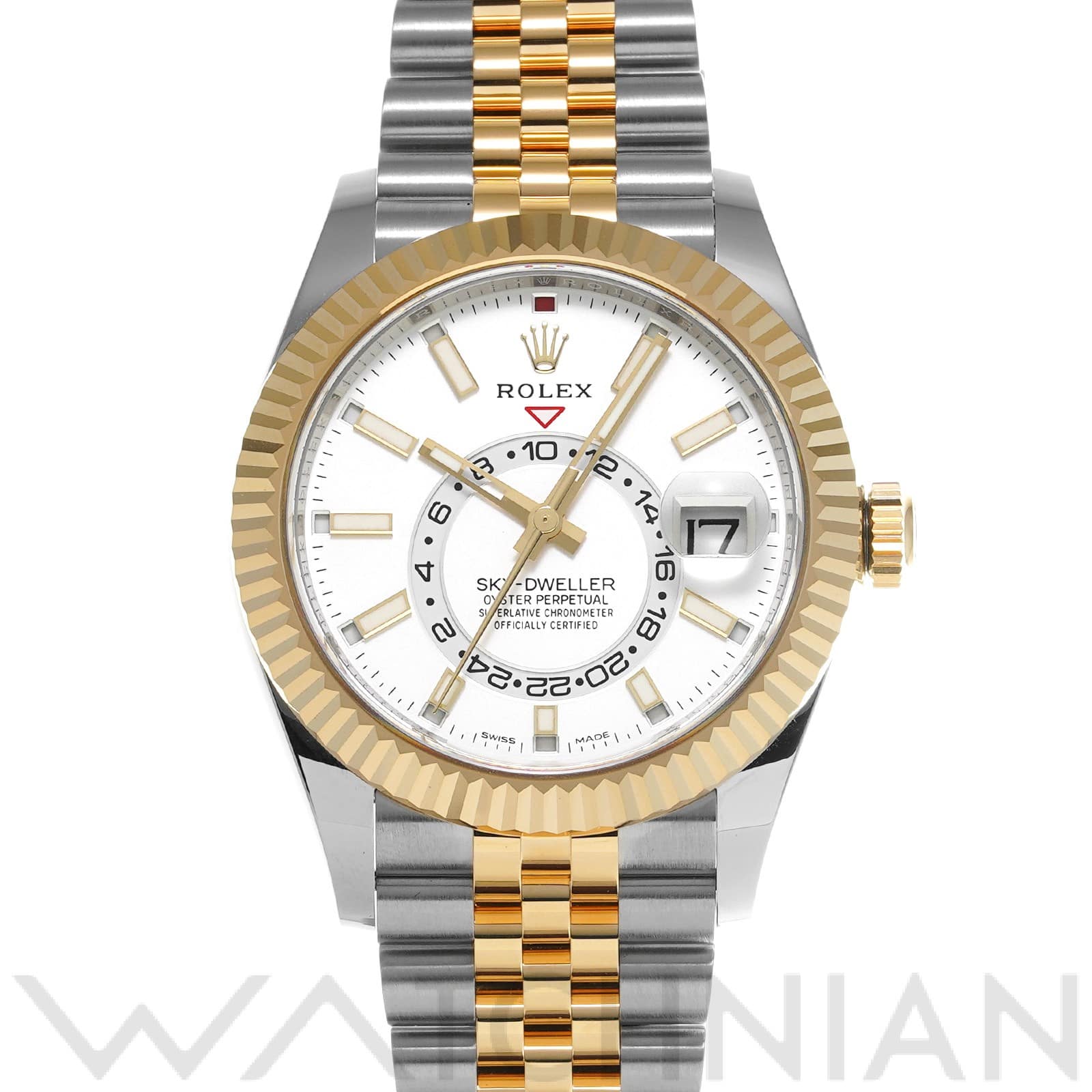 スカイドゥエラー 326933 ランダムシリアル ホワイト ロレックス ROLEX メンズ 【中古】