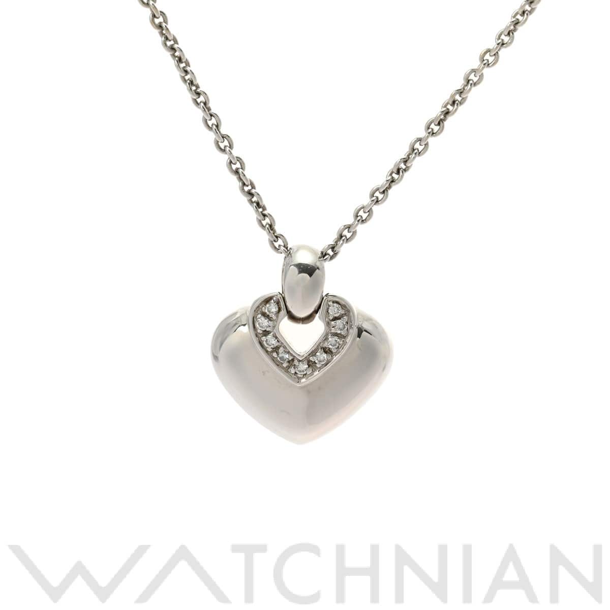 ブルガリ クオーレ ネックレス ダイヤ  シルバー K18ホワイトゴールド WG レディース ジュエリー 【中古】【jewelry】