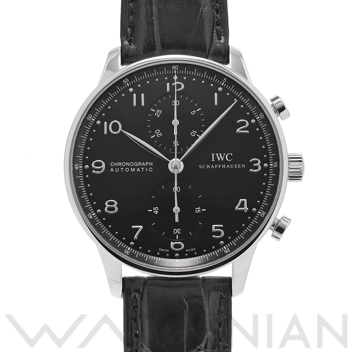 ポルトギーゼ クロノグラフ IW371447 ブラック インターナショナルウォッチカンパニー IWC メンズ 【中古】