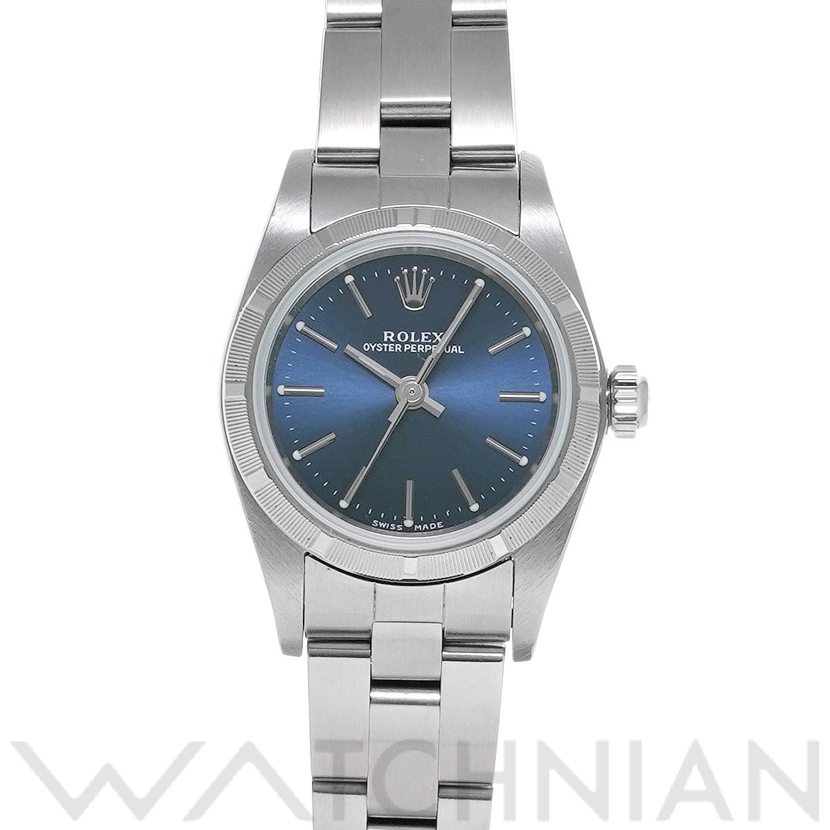 オイスターパーペチュアル 76030 K番(2001年頃製造) ブルー ロレックス ROLEX レディース 【中古】