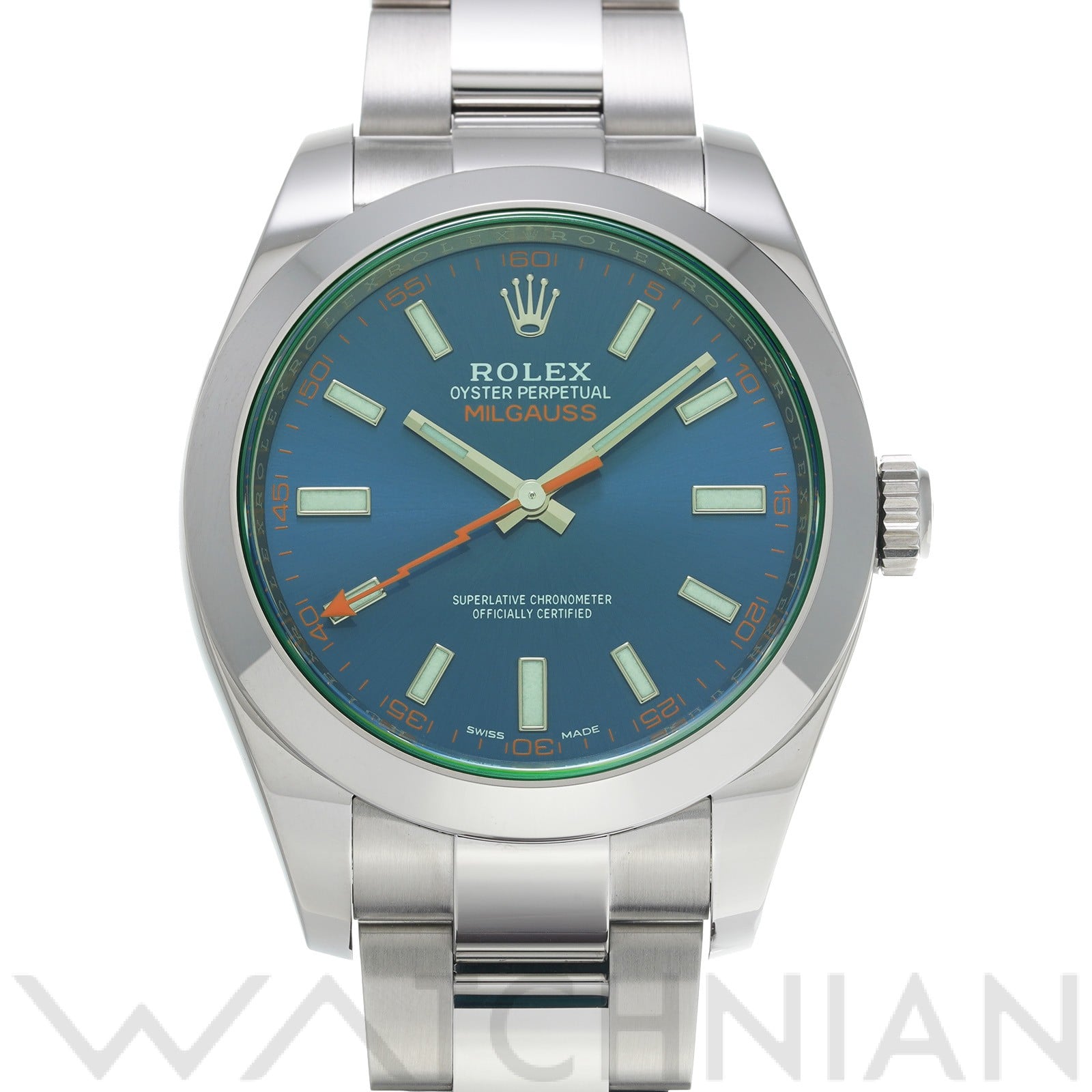 ミルガウス 116400GV ランダムシリアル Zブルー ロレックス ROLEX メンズ 【中古】