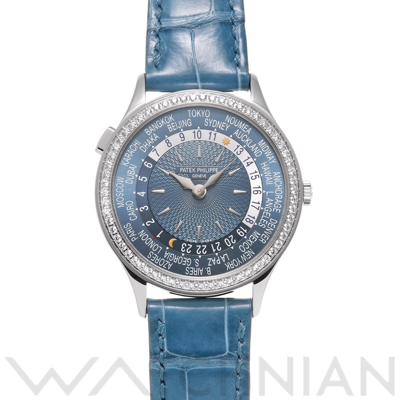 パテック フィリップ / PATEK PHILIPPE コンプリケーション ワールドタイム 7130G-016 ブルーグレー レディース 時計 【中古】【wristwatch】