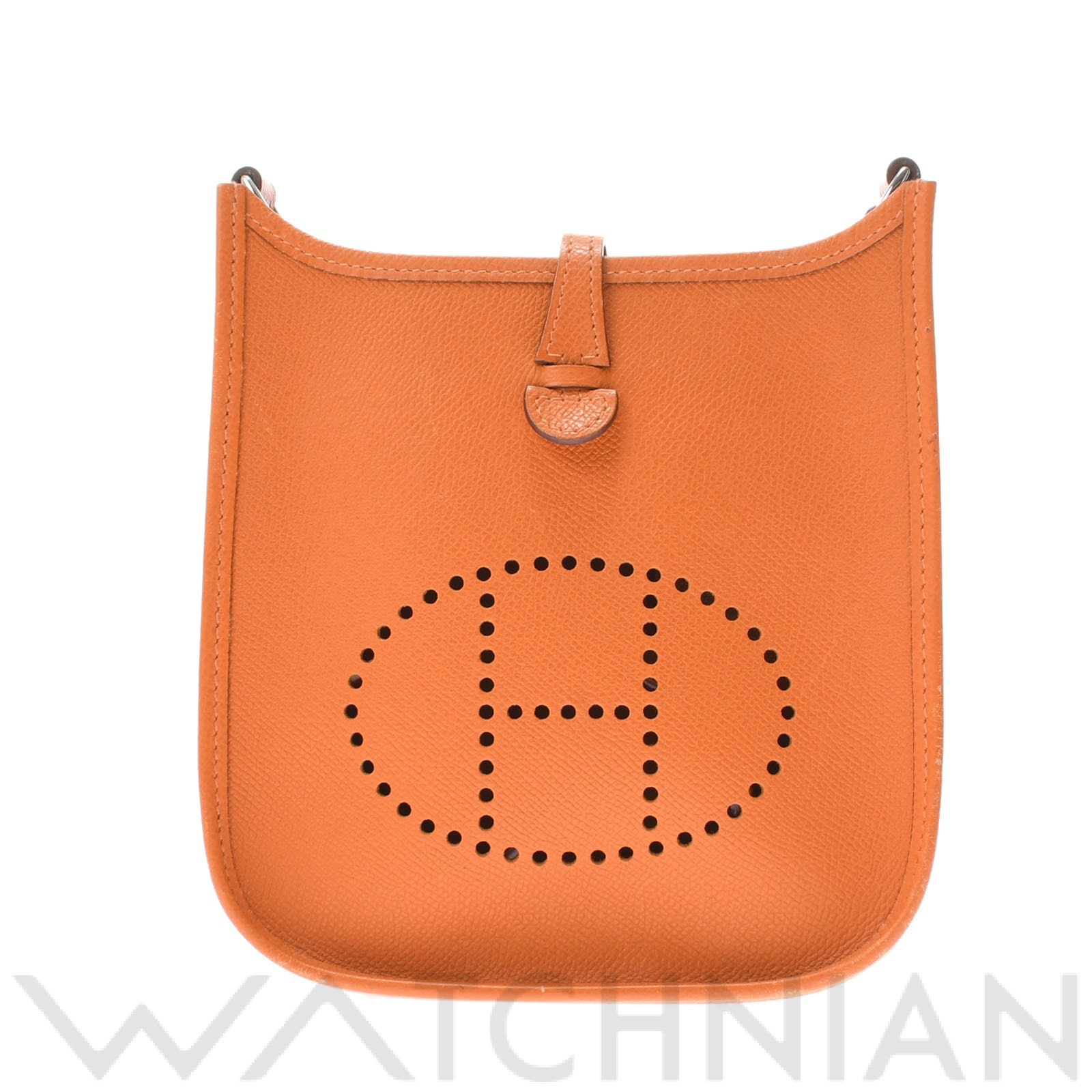 エルメス / HERMES エヴリン TPM オレンジ/パラジウム金具 ヴォーエプソン ユニセックス バッグ 【中古】【bag】