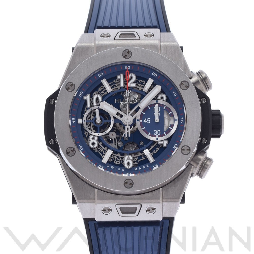 ウブロ / HUBLOT ビッグバン ウニコ チタニウム 411.NX.5179.RX ブルー メンズ 時計 【中古】【wristwatch】