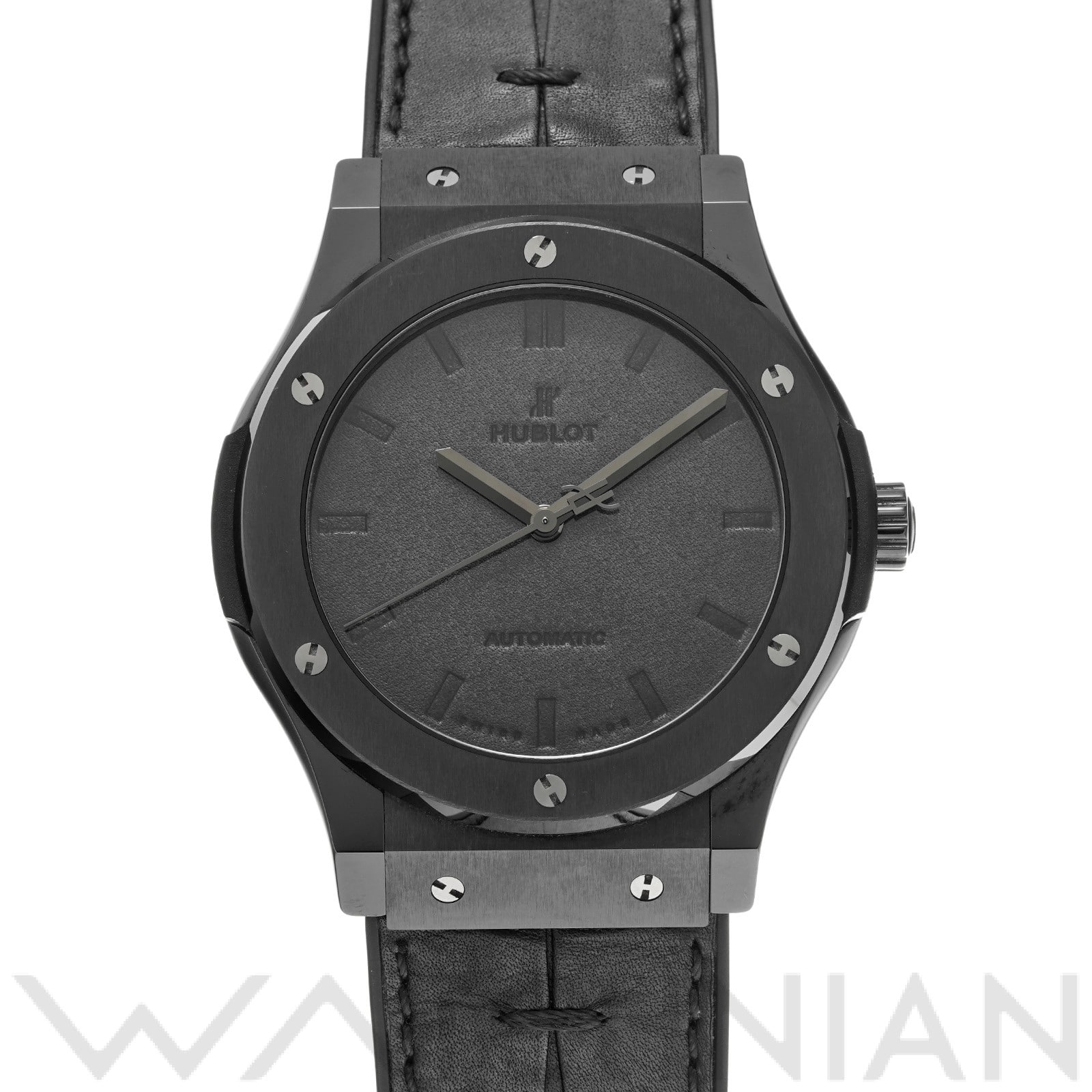 クラシックフュージョン ベルルッティ オールブラック 511.CM.0500.VR.BER16 ブラック ウブロ HUBLOT メンズ 【中古】