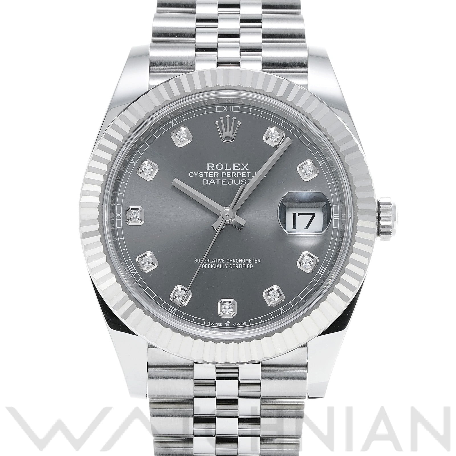 デイトジャスト 41 126334G ランダムシリアル スレート/ダイヤモンド ロレックス ROLEX メンズ 【中古】