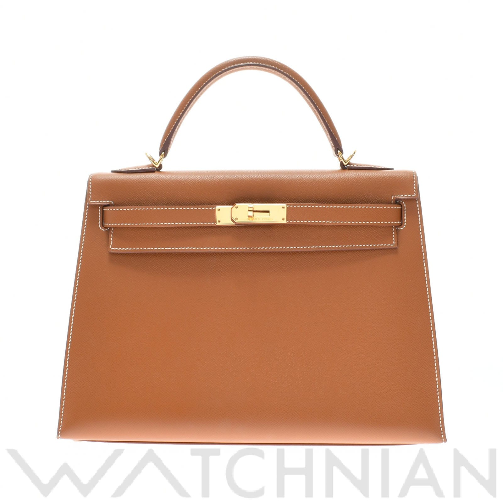 ケリー 32 外縫い 2WAY ゴールド/ゴールド金具 ヴォーエプソン HERMES エルメス レディース 【中古】