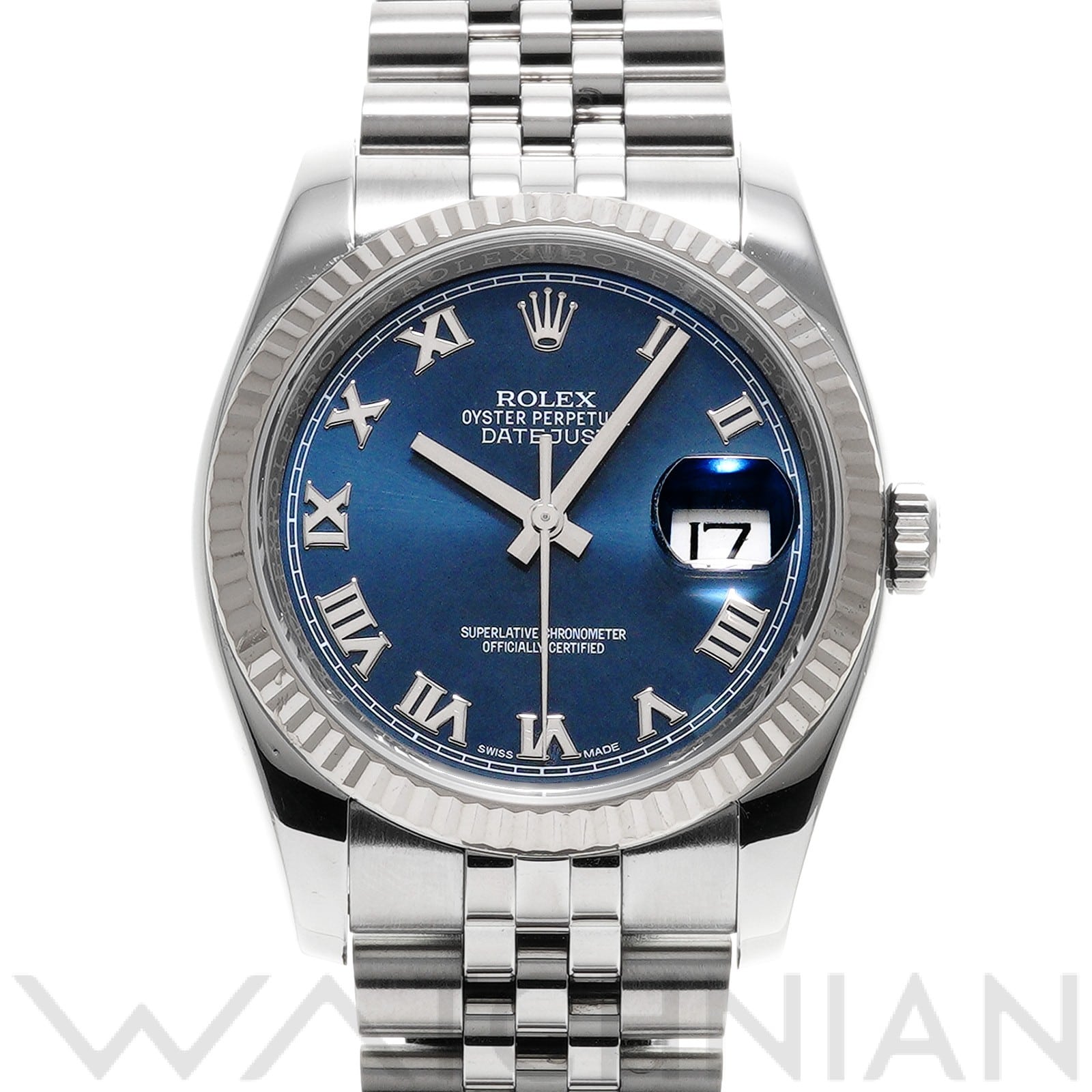 ロレックス デイトジャスト 36 116234 ブルー メンズ 時計 【中古】【wristwatch】