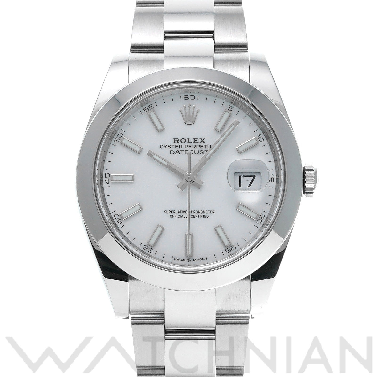 ロレックス / ROLEX デイトジャスト 41 126300 ホワイト メンズ 時計 【中古】【wristwatch】