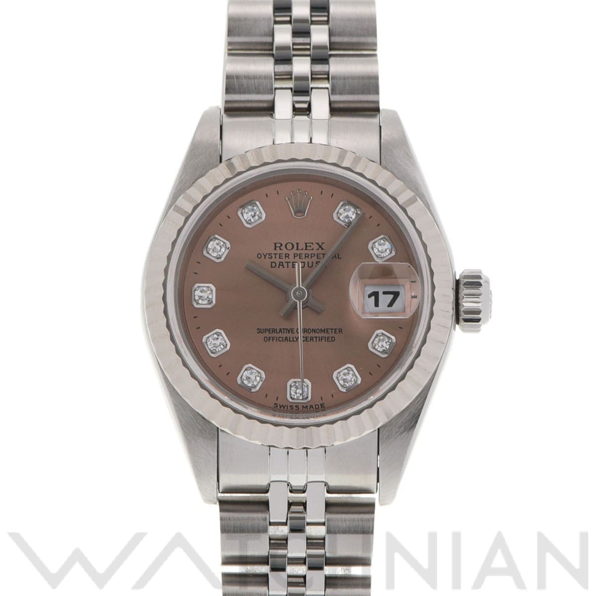 ロレックス デイトジャスト 26 69174G ピンク/ダイヤモンド レディース 時計 【中古】【wristwatch】