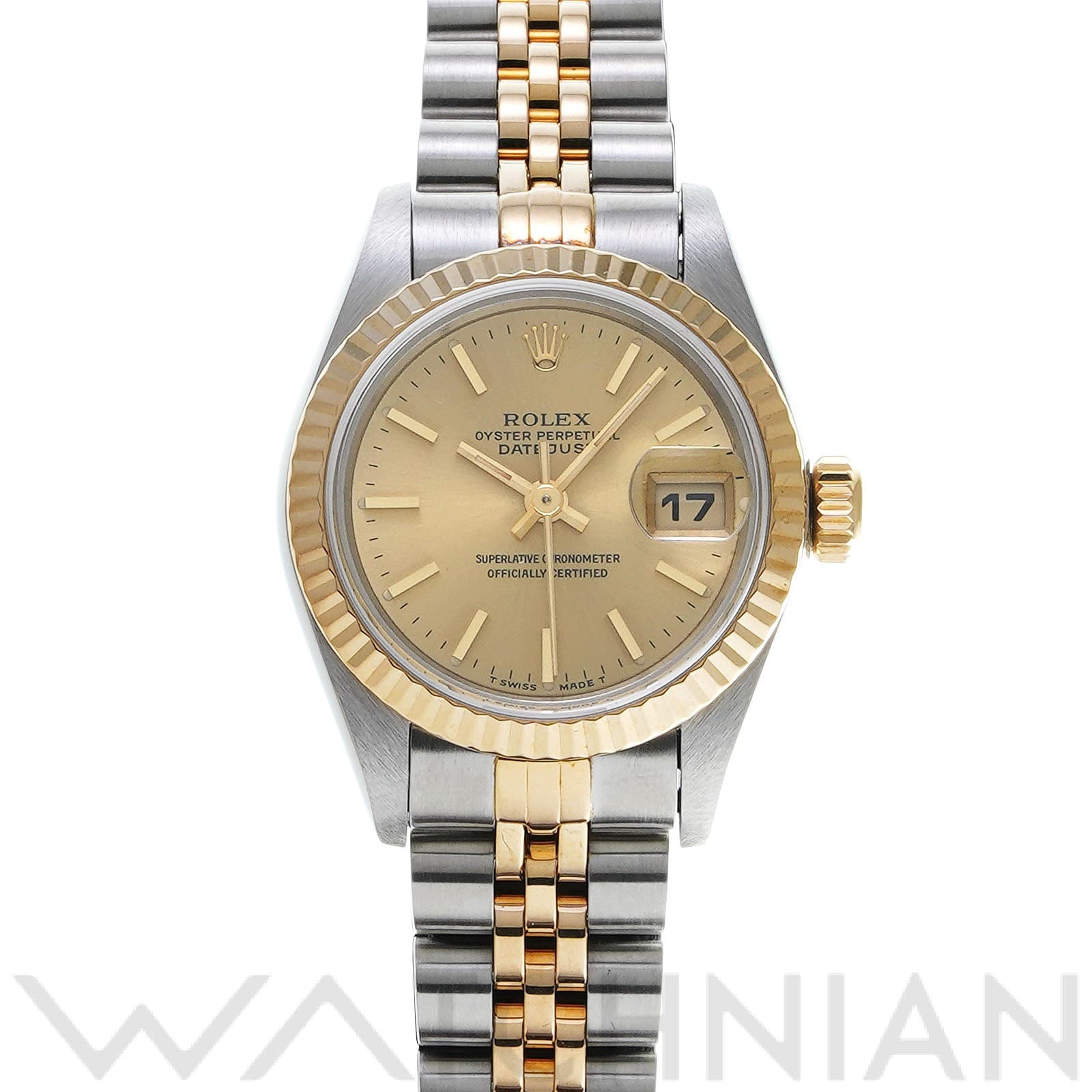 ロレックス デイトジャスト 69173 シャンパン レディース 時計 【中古】【wristwatch】