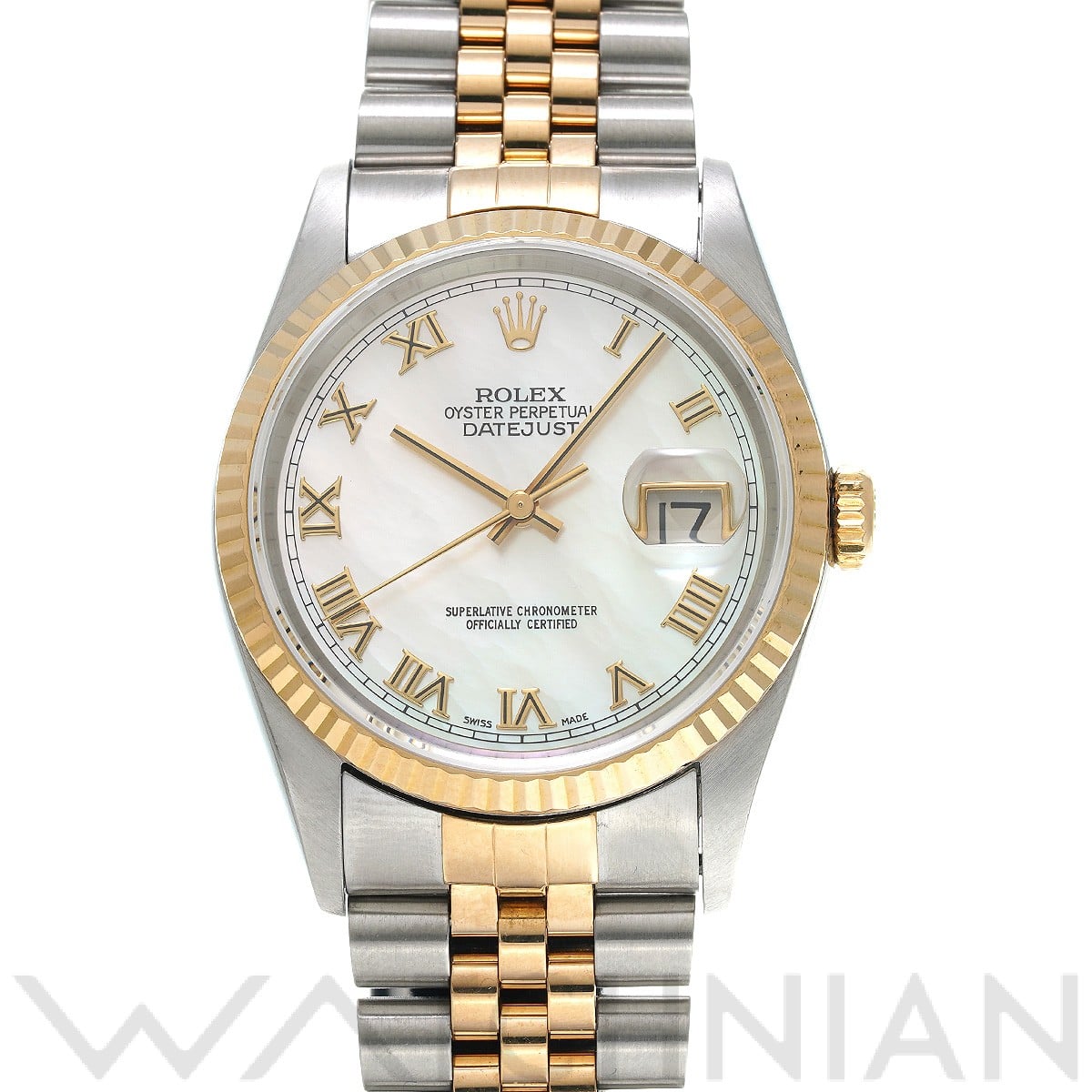 ロレックス デイトジャスト 16233NR ホワイトシェル メンズ 時計 【中古】【wristwatch】