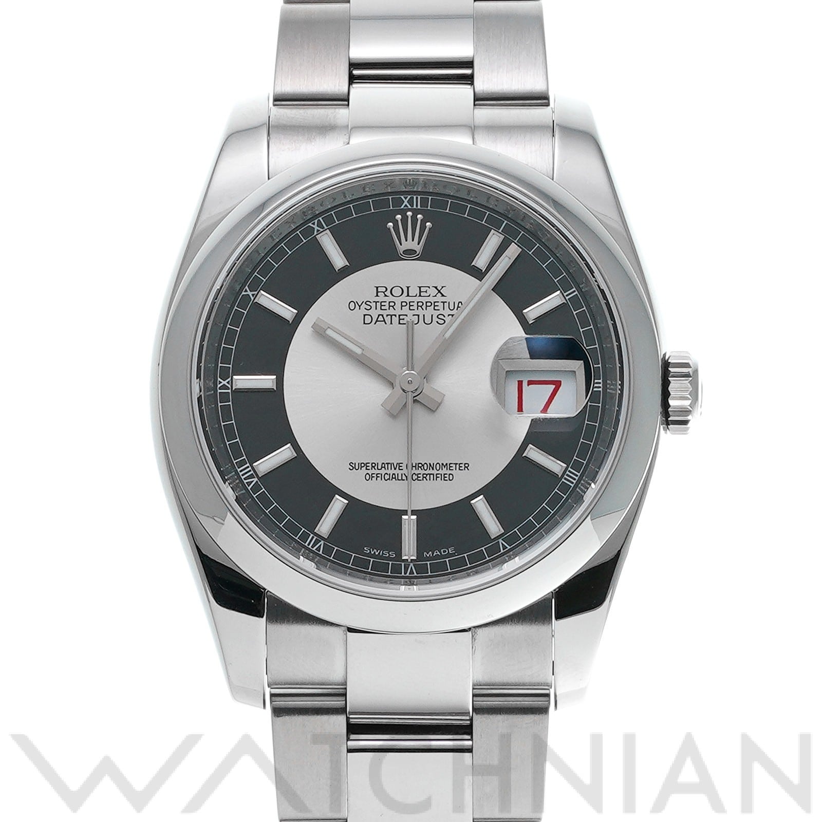 ロレックス デイトジャスト 36 116200 シルバー/ブラック メンズ 時計 【中古】【wristwatch】