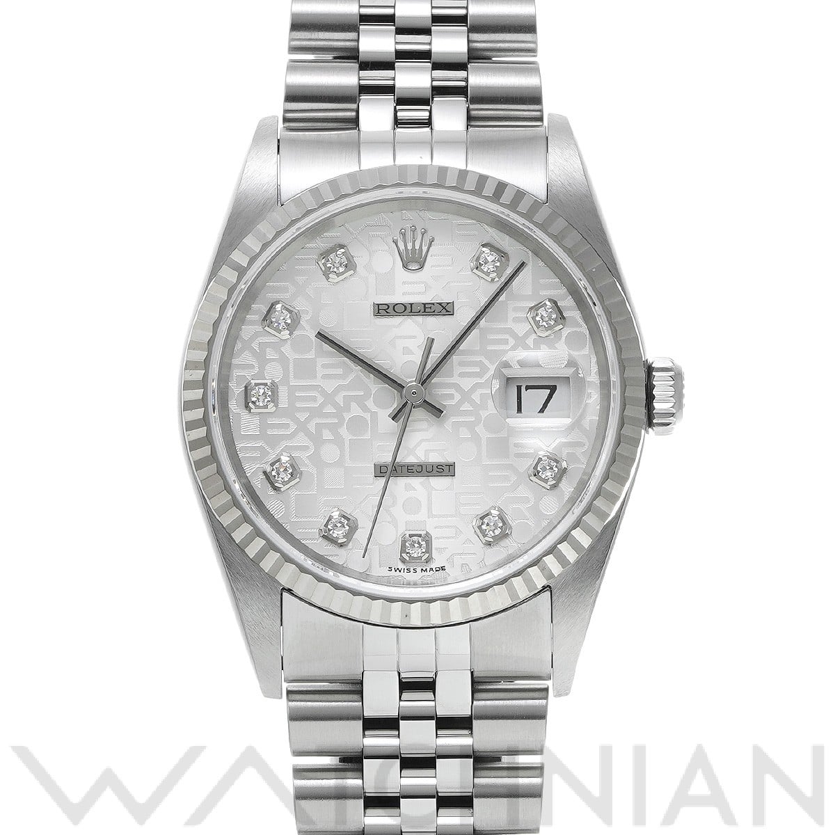 ロレックス デイトジャスト 36 16234G シルバーコンピュータ/ダイヤモンド メンズ 時計 【中古】【wristwatch】