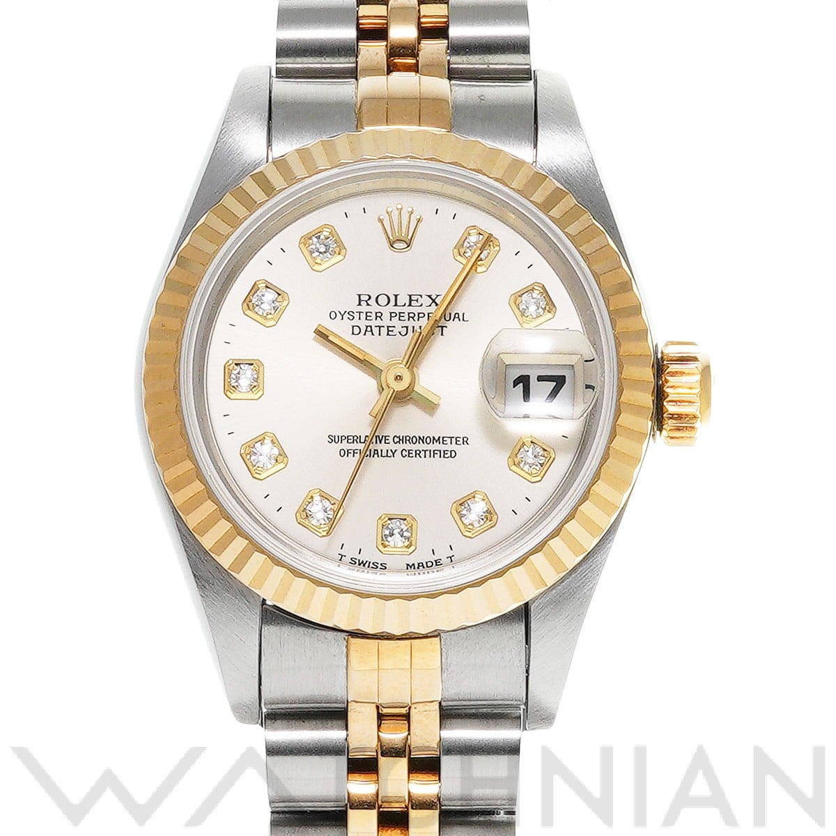 デイトジャスト 69173G W番(1995年頃製造) シルバー/ダイヤモンド ロレックス ROLEX レディース 【中古】