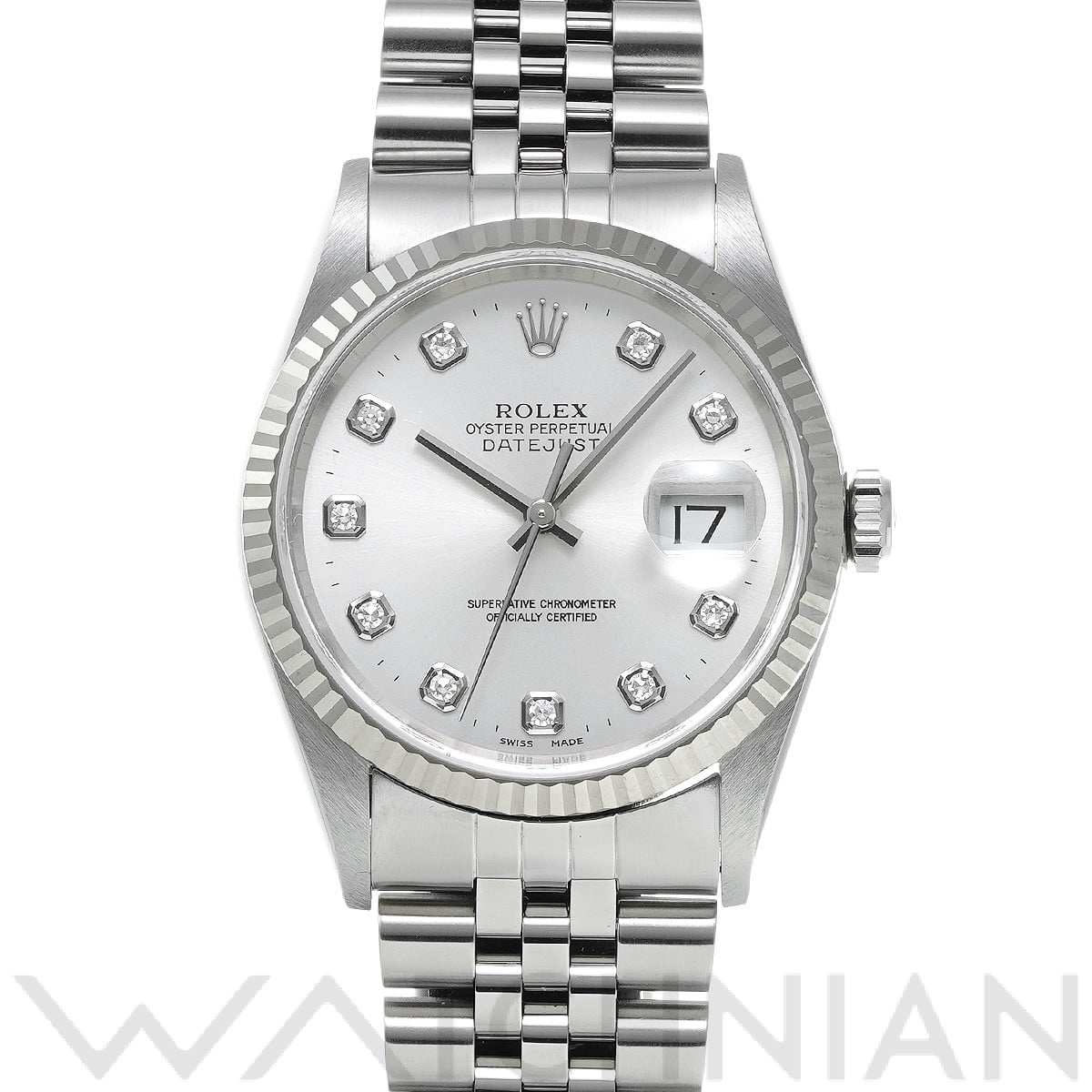 ロレックス デイトジャスト 16234G シルバー/ダイヤモンド メンズ 時計 【中古】【wristwatch】