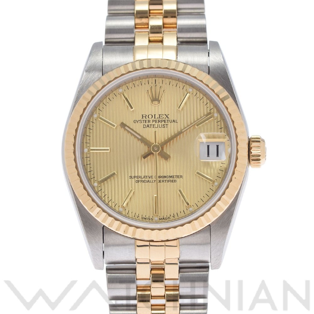 デイトジャスト 78273 U番(1998年頃製造) シャンパンタペストリー ロレックス ROLEX ユニセックス 【中古】