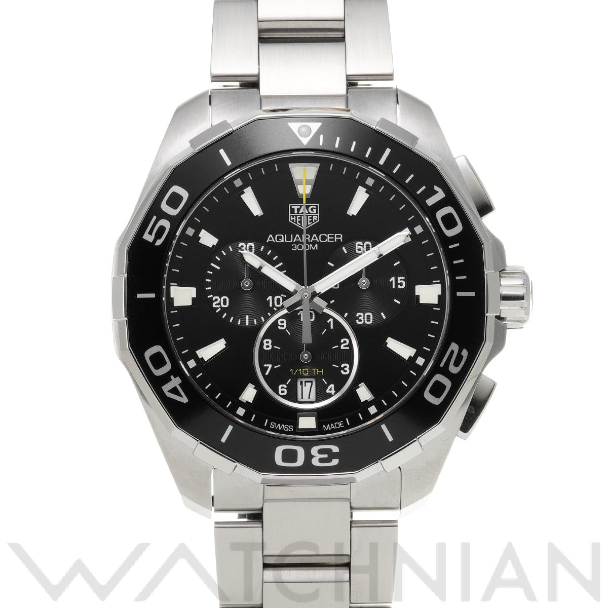 タグ ホイヤー / TAG HEUER アクアレーサー クォーツ クロノグラフ CAY111A.BA0927 ブラック メンズ 時計 【中古】【wristwatch】