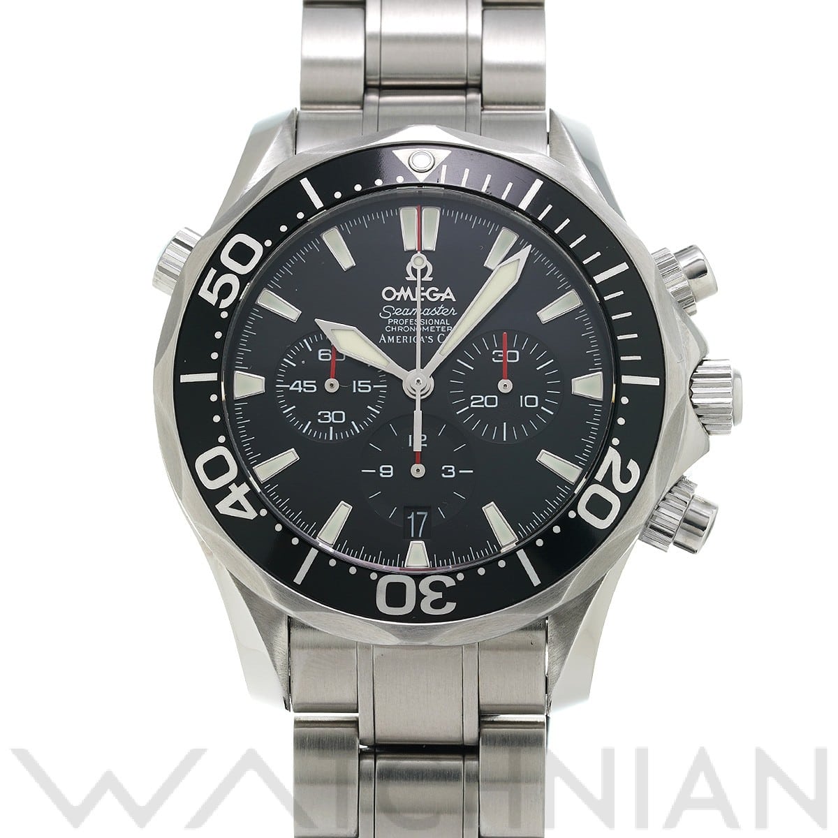 オメガ / OMEGA シーマスター 300 クロノグラフ アメリカズカップ 2594.50 ブラック メンズ 時計 【中古】【wristwatch】