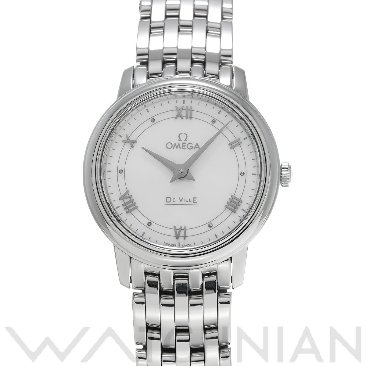 オメガ / OMEGA デ・ヴィル プレステージ クォーツ 424.10.27.60.04.001 ホワイト レディース 時計 【中古】【wristwatch】