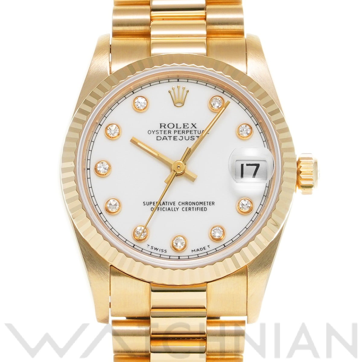 ロレックス デイトジャスト 31 68278G ホワイト/ダイヤモンド ユニセックス 時計 【中古】【wristwatch】