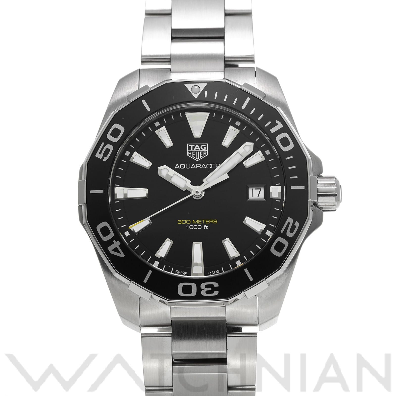 タグ ホイヤー / TAG HEUER アクアレーサー クォーツ WAY111A.BA0928 ブラック メンズ 時計 【中古】【wristwatch】