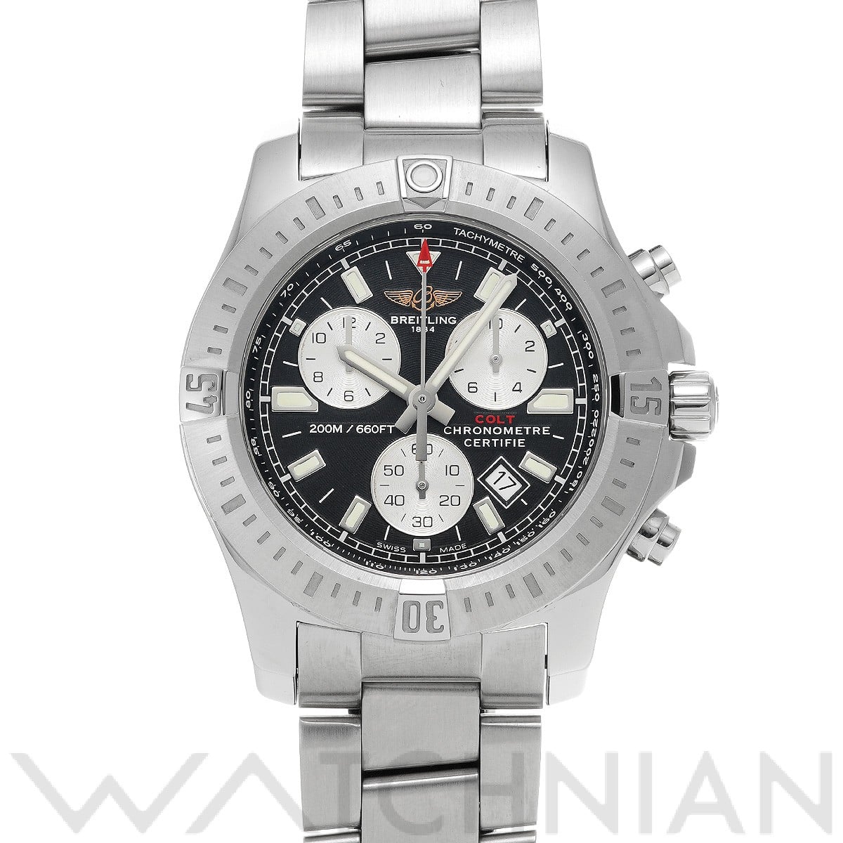 ブライトリング / BREITLING コルト クロノグラフ A7338811/BD43 ブラック/シルバー メンズ 時計 【中古】【wristwatch】