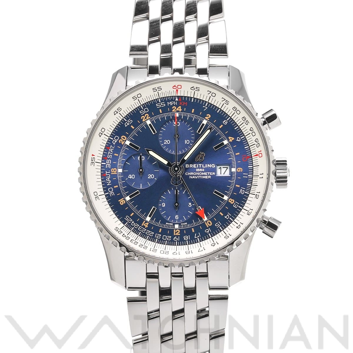 ブライトリング / BREITLING ナビタイマー クロノグラフ GMT 46 A24322121C2A1 ブルー メンズ 時計 【中古】【wristwatch】