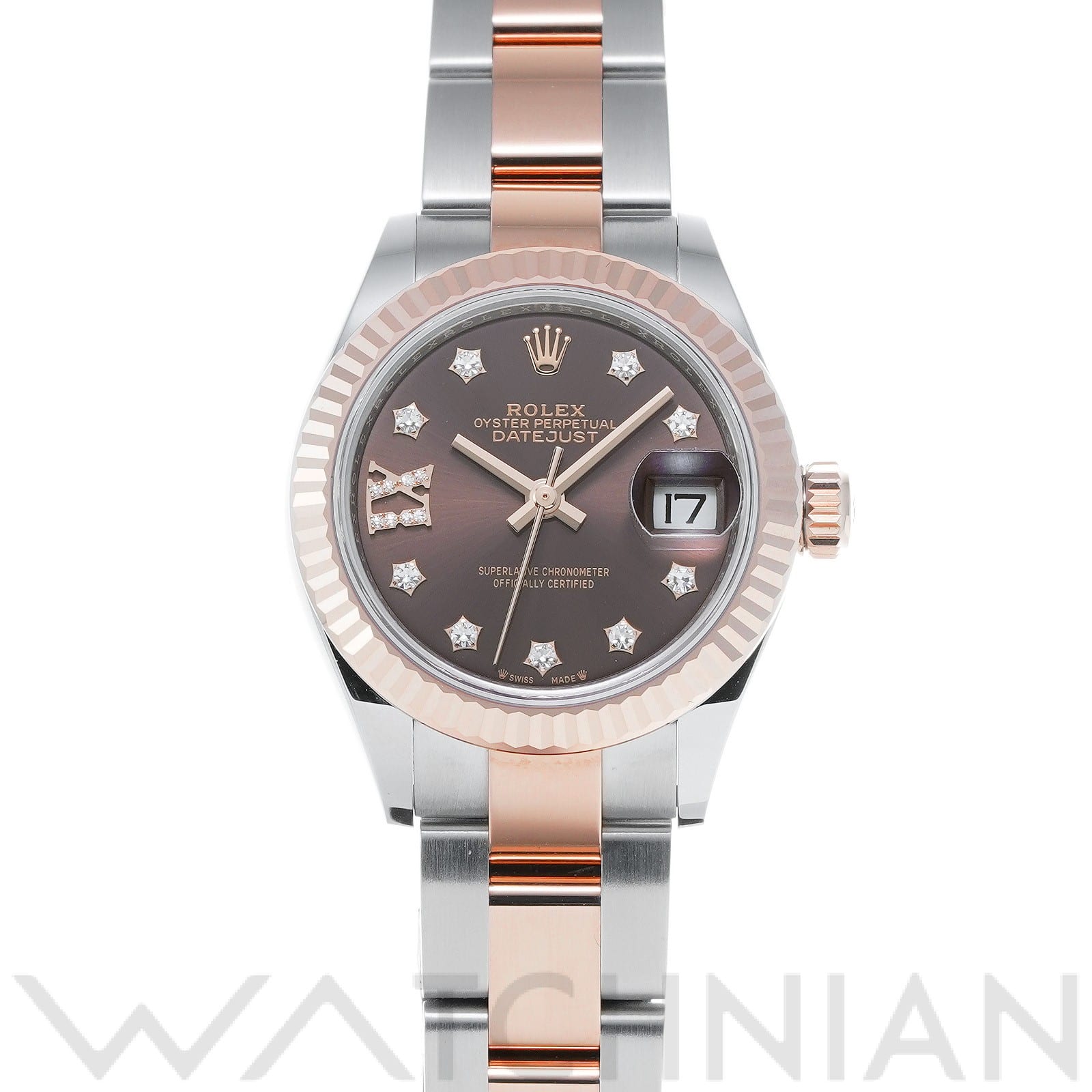 ロレックス レディ デイトジャスト 28 279171G チョコレート/ダイヤモンド レディース 時計 【新品】【wristwatch】