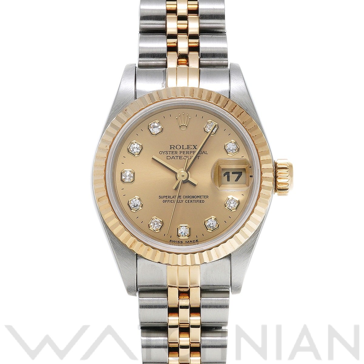 ロレックス デイトジャスト 26 69173G シャンパン/ダイヤモンド レディース 時計 【中古】【wristwatch】