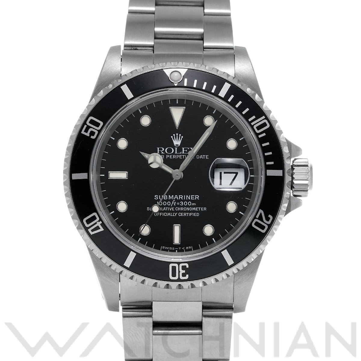 サブマリーナ デイト 16610 U番(1998年頃製造) ブラック ロレックス ROLEX メンズ 【中古】
