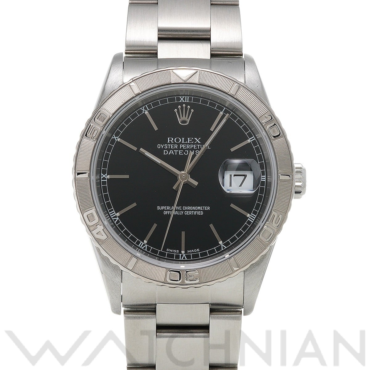 ロレックス デイトジャスト 36 サンダーバード 16264 ブラック メンズ 時計 【中古】【wristwatch】