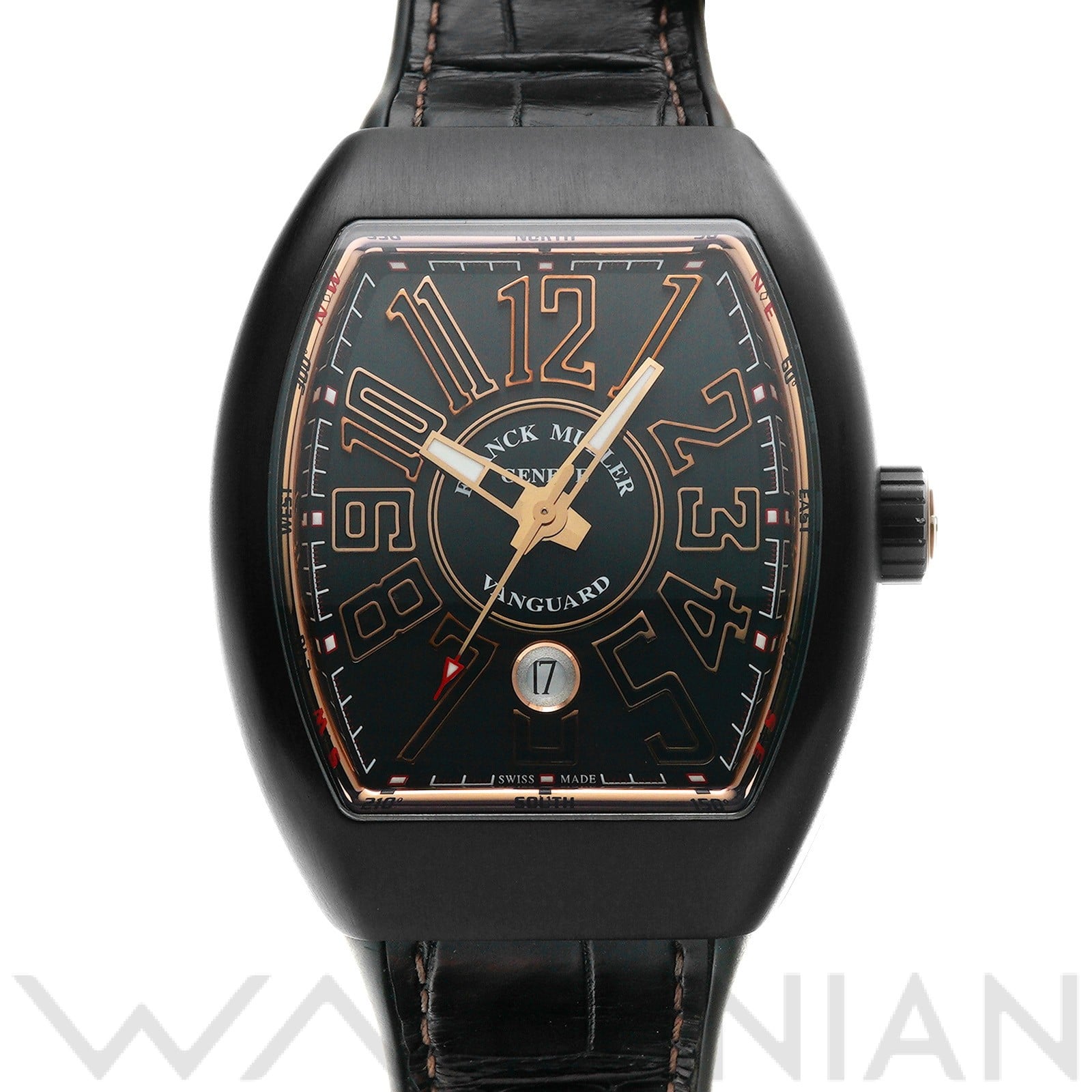 ヴァンガード V45SCDTJ TTNRBR5N ブラック フランクミュラー FRANCK MULLER メンズ 【中古】