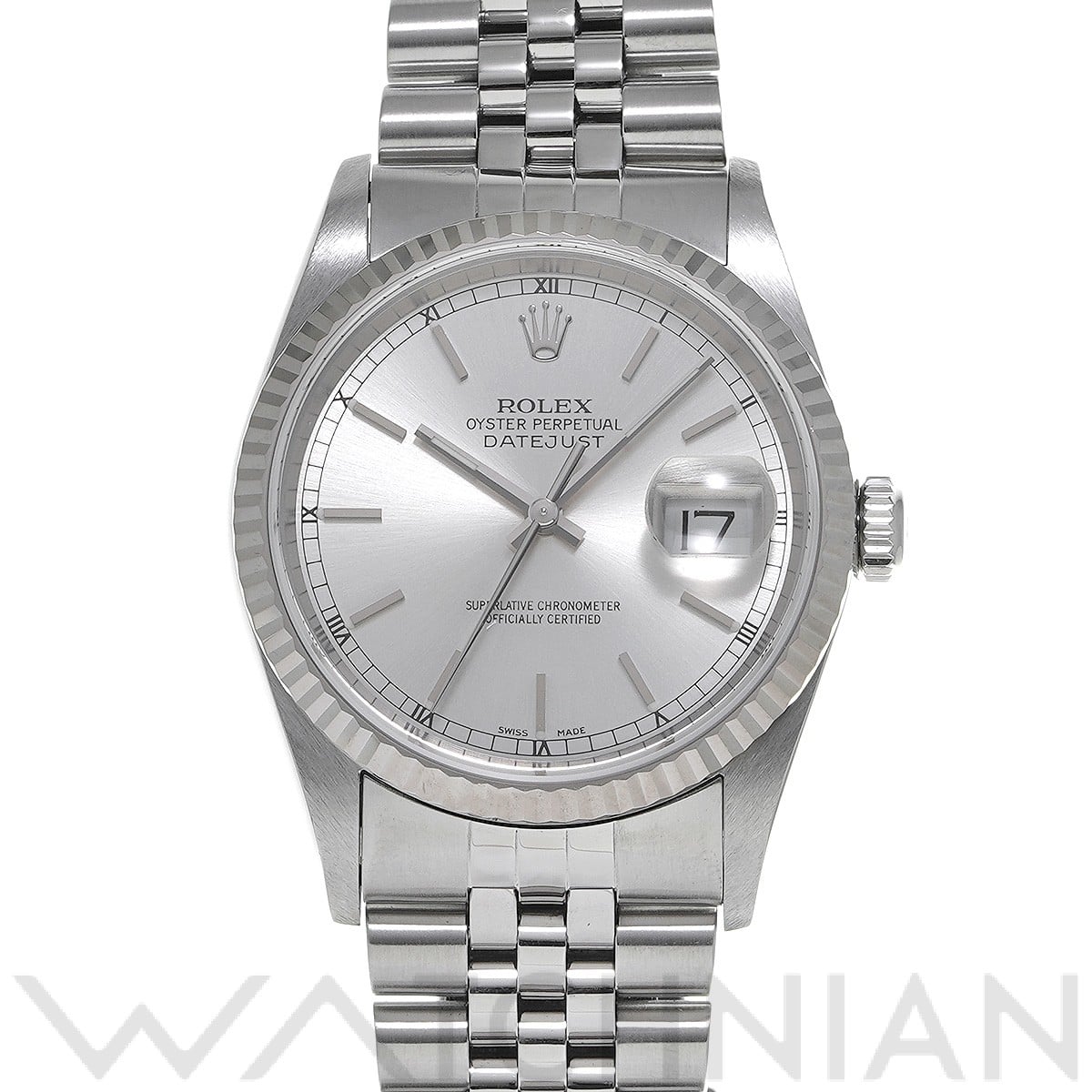 ロレックス デイトジャスト 36 16234 シルバー メンズ 時計 【中古】【wristwatch】