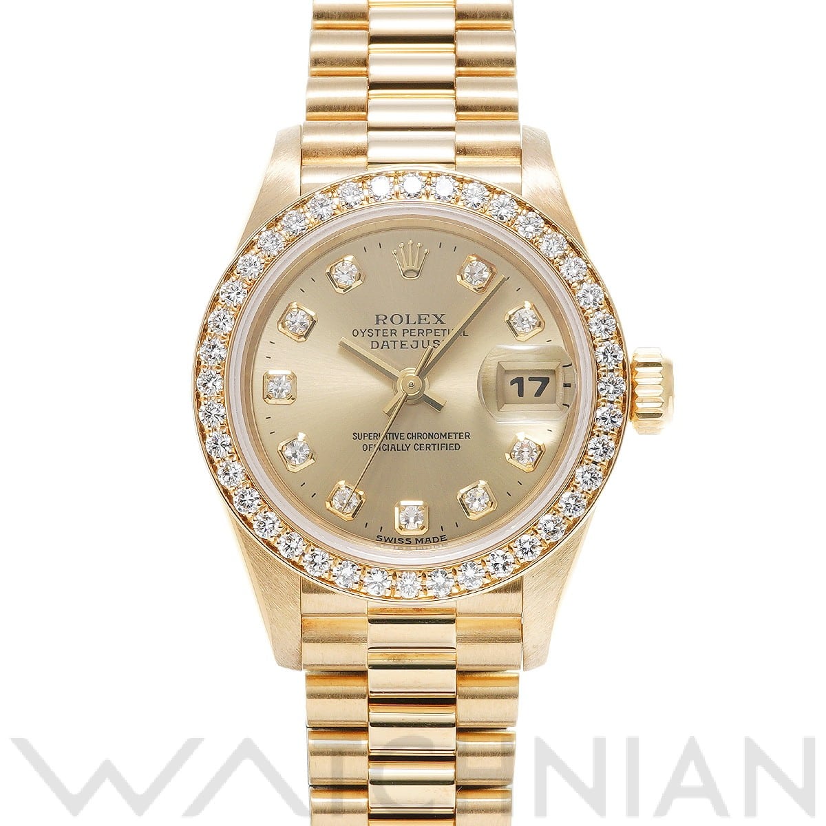 デイトジャスト 69138G T番(1996年頃製造) シャンパン/ダイヤモンド ロレックス ROLEX レディース 【中古】