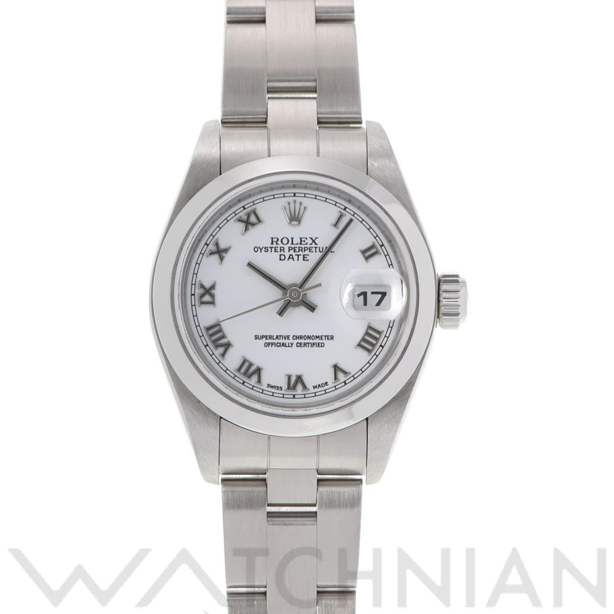 ロレックス オイスターパーペチュアル デイト 26 79160 ホワイト レディース 時計 【中古】【wristwatch】