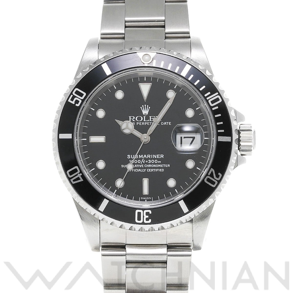 サブマリーナ デイト 16610 U番(1998年頃製造) ブラック ロレックス ROLEX メンズ 【中古】