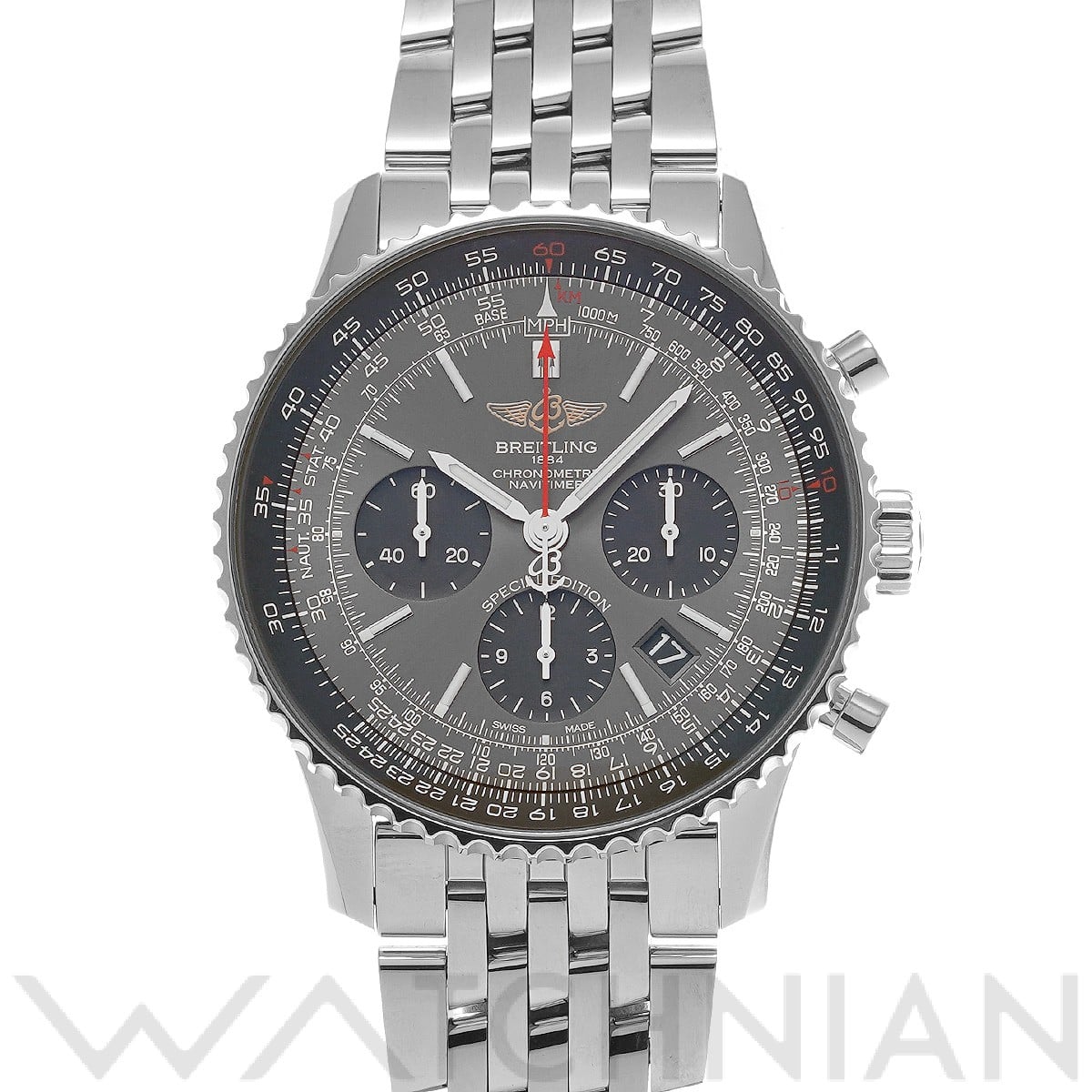 ブライトリング / BREITLING ナビタイマー 1 B01 クロノグラフ 43 ジャパンエディション AB0121A21B1A1 アンスラサイト/ブラック メンズ 時計 【中古】【wristwatch】