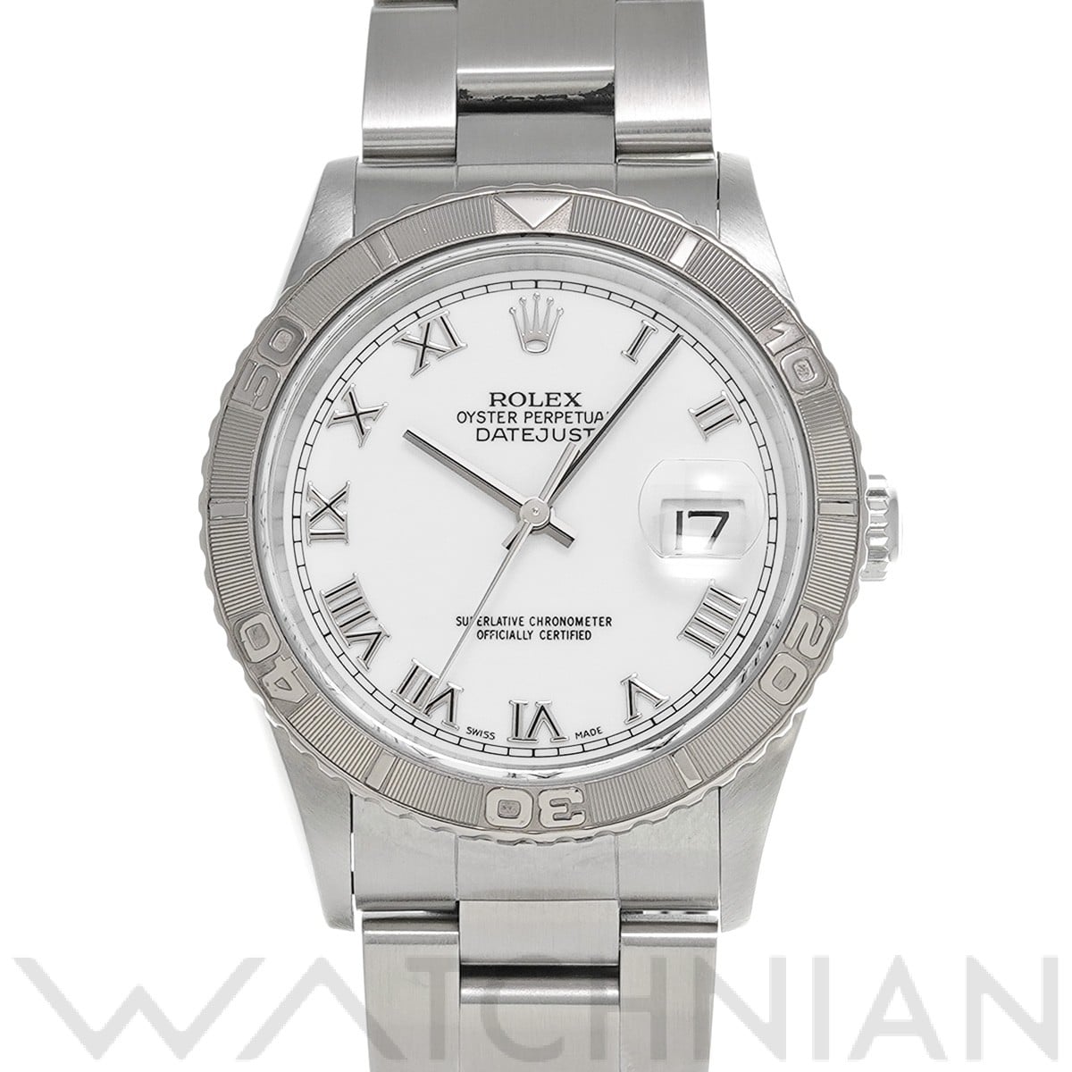 ロレックス デイトジャスト 36 サンダーバード 16264 ホワイト メンズ 時計 【中古】【wristwatch】