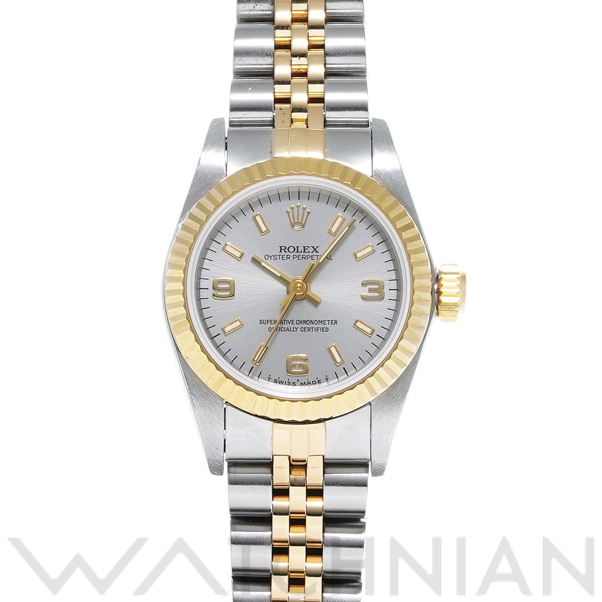 オイスターパーペチュアル 26 67193 W番(1995年頃製造) グレー ロレックス ROLEX レディース 【中古】