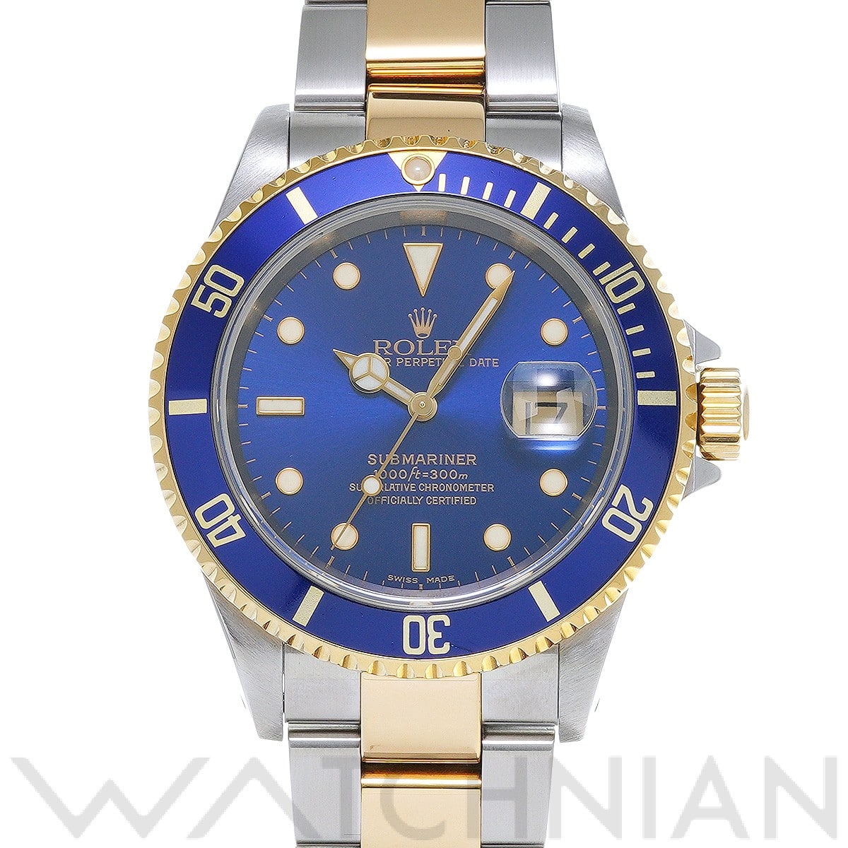 サブマリーナ デイト 16613 P番(2000年頃製造) ブルー ロレックス ROLEX メンズ 【中古】