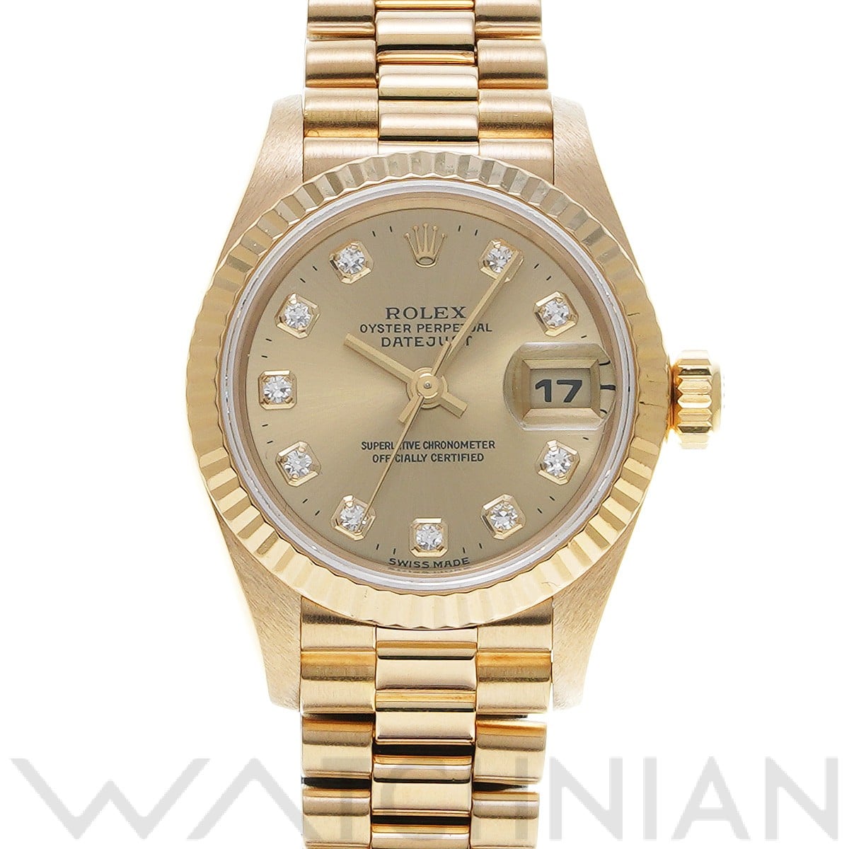 ロレックス デイトジャスト 26 69178G シャンパン/ダイヤモンド レディース 時計 【中古】【wristwatch】