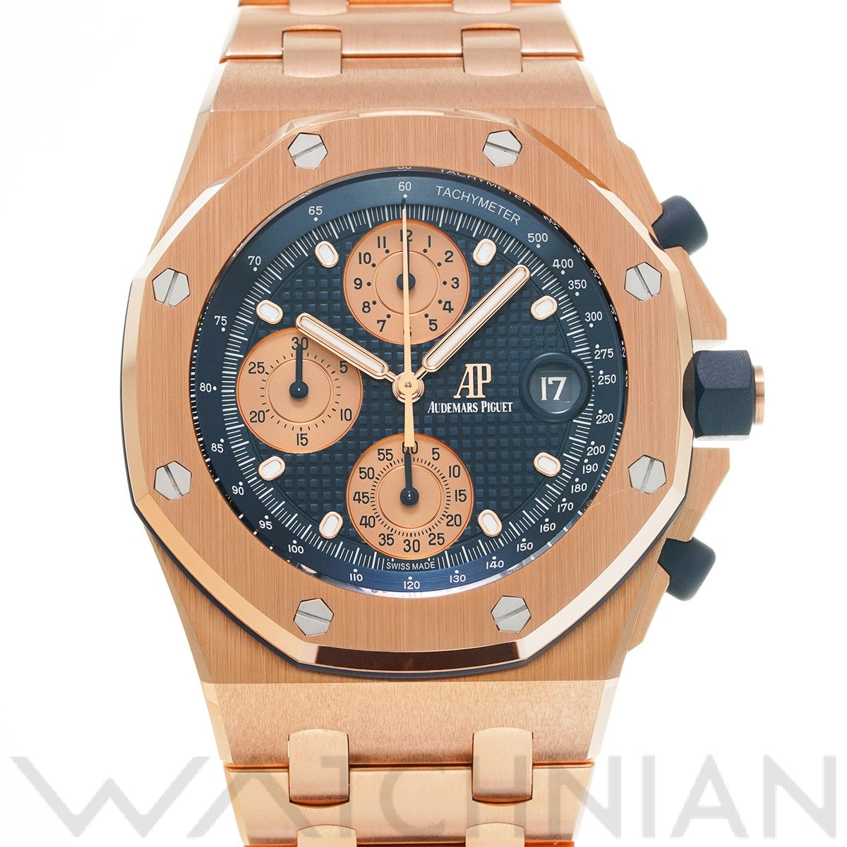 オーデマ ピゲ ロイヤルオーク オフショア クロノグラフ 26238OR.OO.2000OR.01 ブルー/ピンクゴールド メンズ 時計 【中古】【wristwatch】