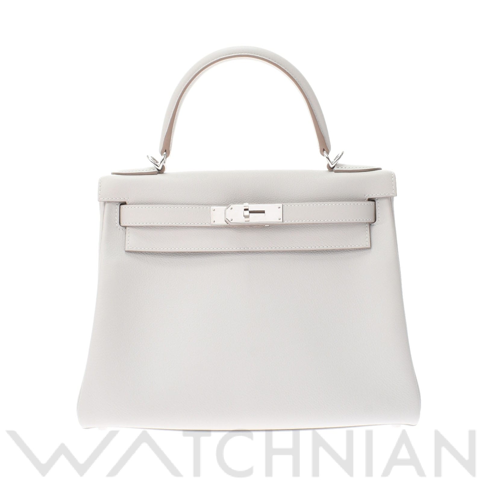 エルメス ケリー 28 内縫い パールグレー/パラジウム金具 トリヨンノヴィーヨ レディース バッグ 【中古】【bag】