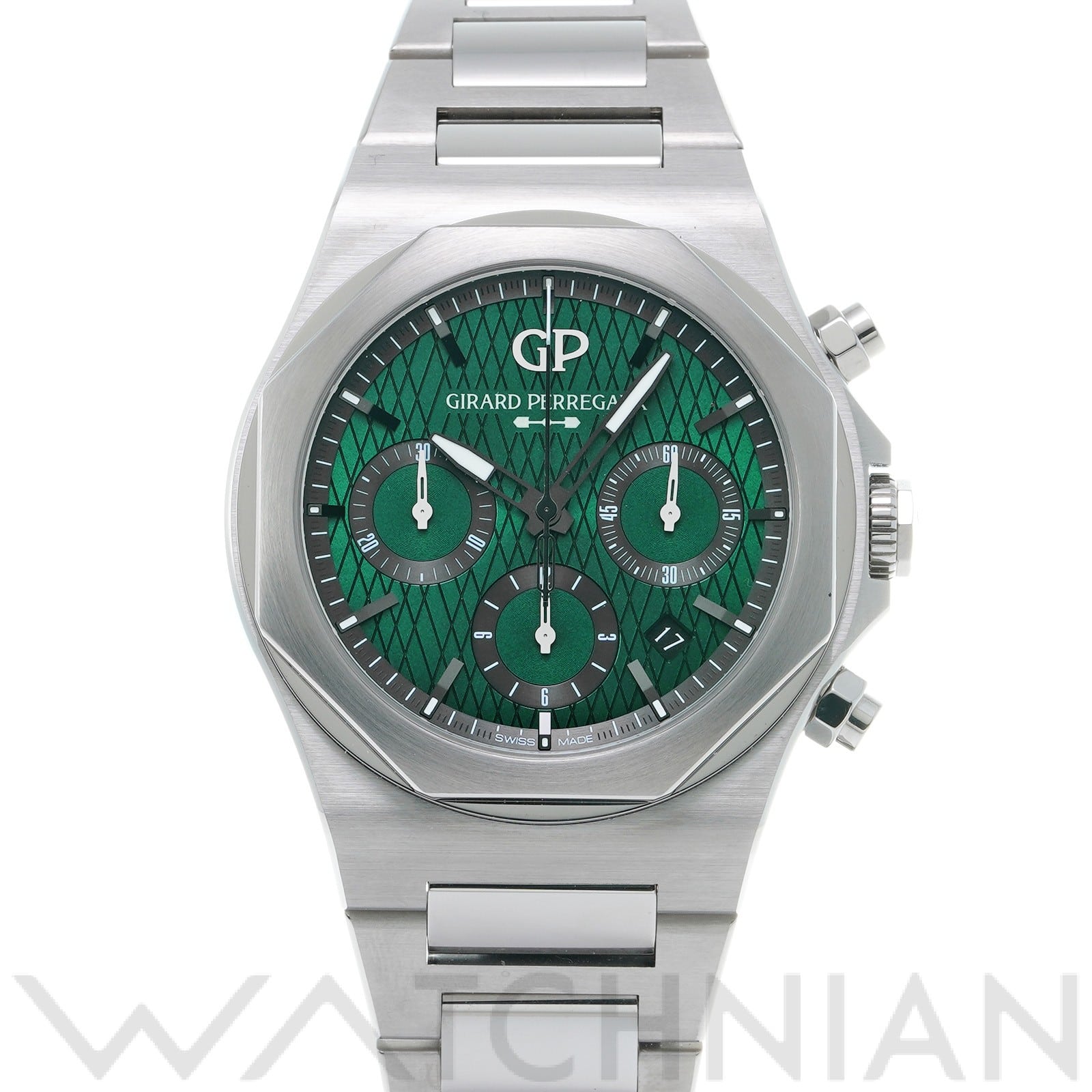 ジラール ペルゴ / GIRARD-PERREGAUX ロレアート クロノグラフ アストンマーティン 81020-11-001-11A アストンマーティン グリーン メンズ 時計 【中古】【wristwatch】