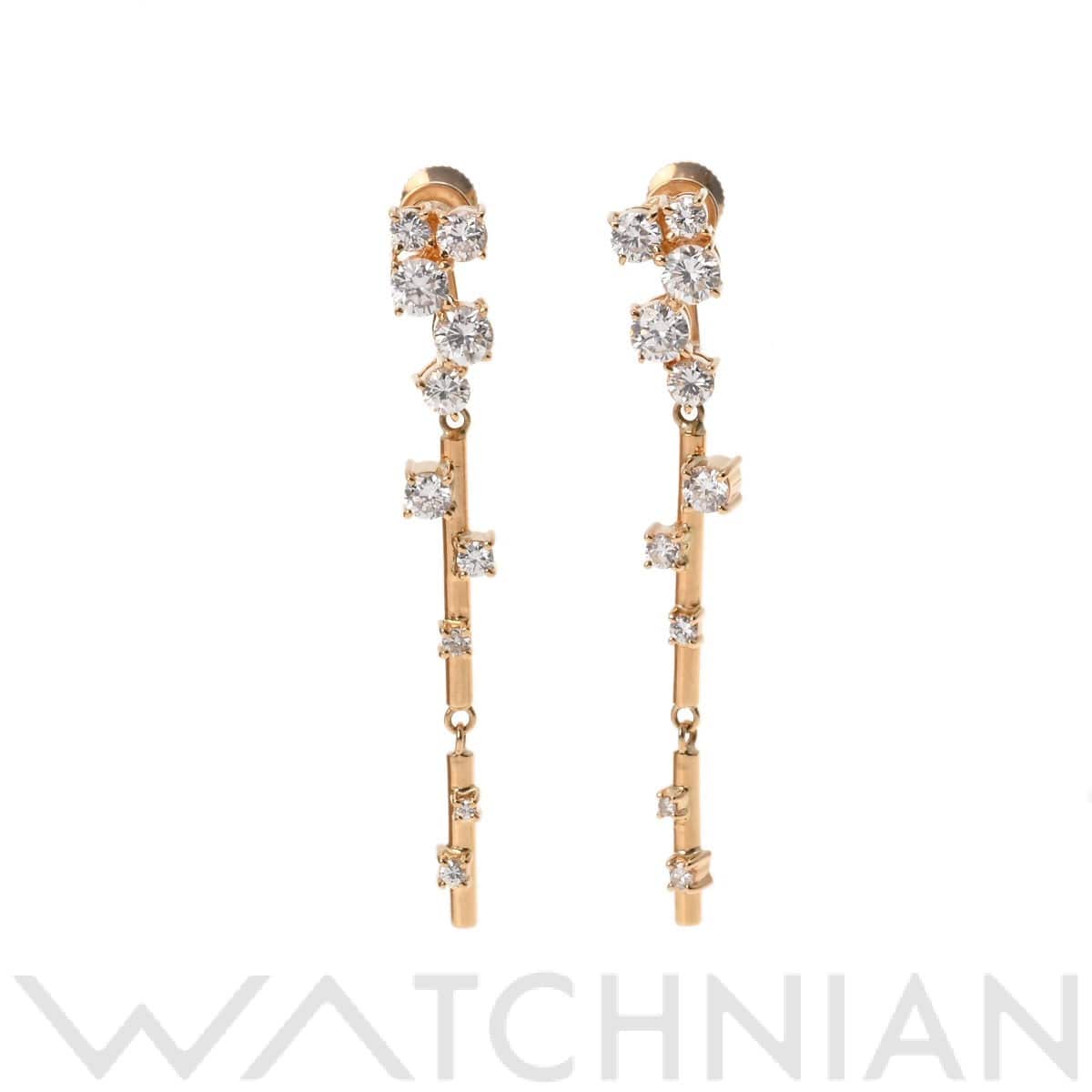 タサキ ダイヤイヤリング D0.89/0.87ct ゴールド K18イエローゴールド YG レディース ジュエリー 【中古】【jewelry】
